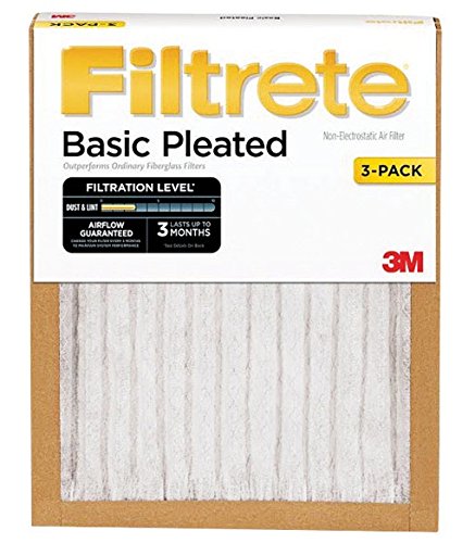 Filtrete Basic Air Filter 3M Pleated Furnace Pad - Fine Filters