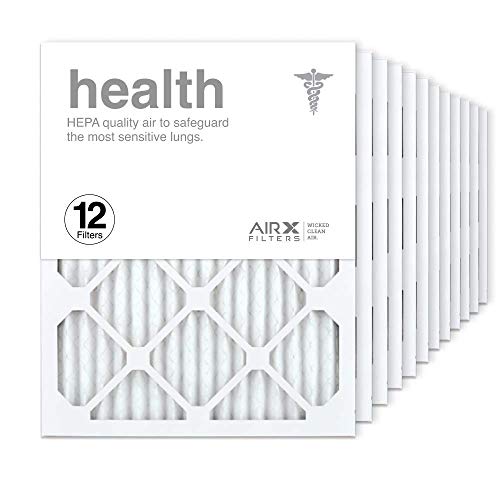 AIRx Filters 14x14x1 Air Filter MERV 13 Pleated HVAC AC Furnace Air Filter, Health 12-Pack, Made in the USA - Fine Filters