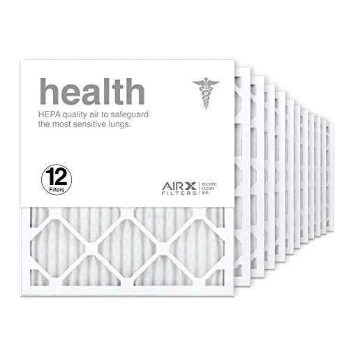 AIRx Filters 14x14x1 Air Filter MERV 13 Pleated HVAC AC Furnace Air Filter, Health 12-Pack, Made in the USA - Fine Filters