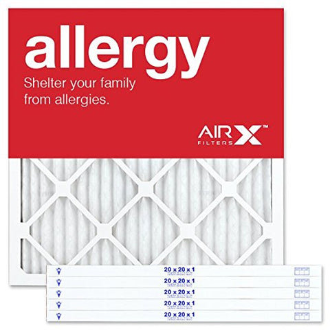 AIRx ALLERGY 14x14x1 MERV 11 Pleated Air Filter - Made in the USA - Box of 6