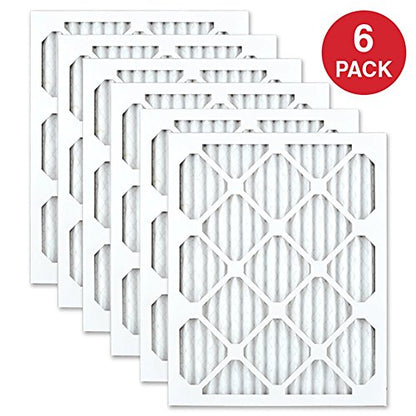 AIRx ALLERGY 14x14x1 MERV 11 Pleated Air Filter - Made in the USA - Box of 6 - Fine Filters