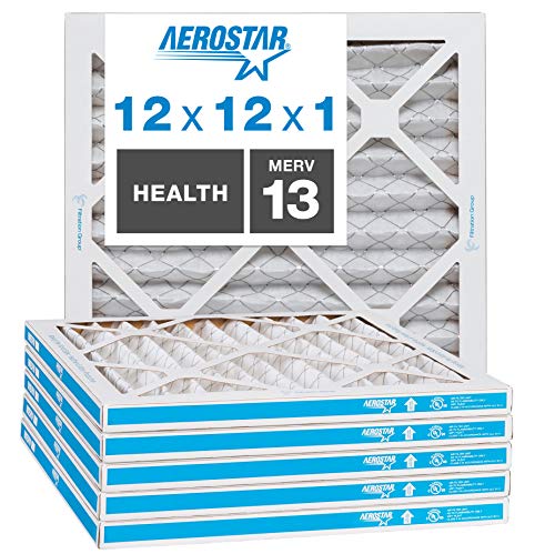 AIRx ALLERGY 14x14x1 MERV 11 Pleated Air Filter - Made in the USA - Box of 6 - Fine Filters