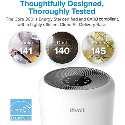 LEVOIT Core300-P Air Purifier | HEPA, 1073 ft² Coverage - Fine Filters