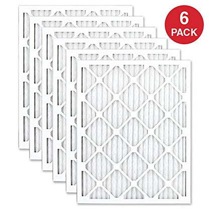 AIRx ALLERGY 14x14x1 MERV 11 Pleated Air Filter - Made in the USA - Box of 6 - Fine Filters